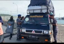 Antisipasi Barang Berbahaya, TNI AL Dabo Singkep Gelar Patroli di Pelabuhan Roro TNI AL Dabo