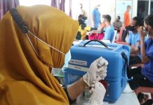 Rutan Karimun Apresiasi Gerai Vaksinasi Presisi, 442 Orang Sehat, Target Tercapai Warga binaan rutan Kelas IIB Tanjungbalai Karimun antusias