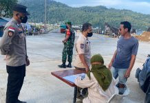 Polsek Siantan dan Satpol-PP Razia Penggunaan Masker Cegah Covid-19