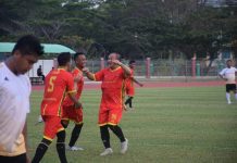 Kesebelasan Sat Brimob Taklukkan Dit Pamobvit dan Bid Humas Polda Kepri 3-1