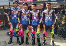 Pembalap Kepri Ikut One Prix Karting Sirkuit Internasional Sentul Bogor Doni Kurniawan Berdiri Paling Kanan