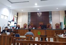 JPU Cabang Kejaksaan Negeri Natuna di Tarempa, Gelar Sidang Tipikor APBDes Desa Matak 2019 JPU Cabang Kejaksaan Negeri Natuna