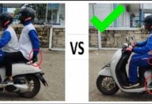 Amankah Memegang Handle Belakang Motor Saat Berkendara? Ilustrasi boncengan sepeda motor