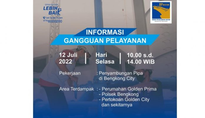 SPAM Batam Akibat Penyambungan Pipa di Bengkong City