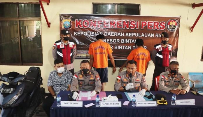 Tim Reskrim Polres Bintan dan Dua Polsek Tangkap 4 Curanmor Beraksi di 10 TKP