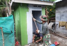 Satgas TMMD Selesaikan Pembangunan Sembilan Unit Jamban, Sinergitas TNI-Polri Bersama Warga