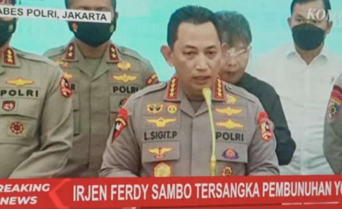 Kapolri Umumkan Irjen FS Tersangka