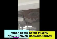 Video Detik Detik Plafon Masjid Tanjak Bandara Hang Nadim Rubuh Plafon Masjid Tanjak Bandara Hang Nadim Rubuh