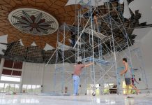 Cepat Tanggap, Pemeliharaan Masjid Tanjak Batam Sedang Dilakukan Perbaikan Masjid Tanjak Batam