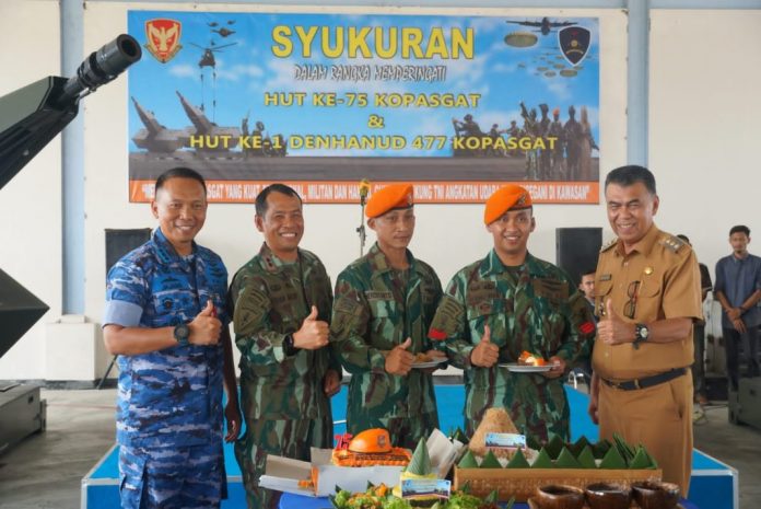 syukuran dalam Rangka peringatan HUT KE -75 KOPASGAT dan HUT DENHANUD 477 KOPASGAT Natuna ke-1