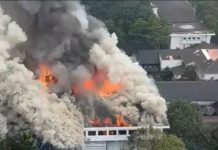 Balai Kota Bandung Terbakar Hebat, Walikota Yana Mulyana Tengah Audiensi dengan Dewan Pengupahan Balai Kota Bandung Terbakar