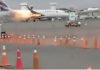 Penampakan Pesawat LATAM Airlines Terbakar di Landasan Pacu Bandara Internasional Peru Pesawat LATAM Airlines di Peru Terbakar