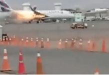 Penampakan Pesawat LATAM Airlines Terbakar di Landasan Pacu Bandara Internasional Peru Pesawat LATAM Airlines di Peru Terbakar