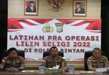 Polres Bintan Laksanakan Latihan Pra Operasi Lilin Seligi 2022
