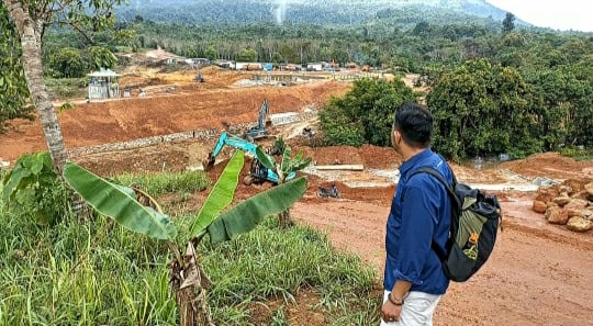 Kondisi terkini 8 Desember 2022 pembangunan Embung Sebayar kecamatan Bunguran Timur Kabupaten Natuna