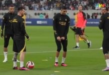 Viral Aksi Rondo Bintang Messi, Mbappe, Neymar and Ramos Bikin Hakimi Pusing.. Aksi Rondo Messi Al Hakimi 2