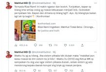 Tiru Cara Jusuf Kalla, Mahfud MD Saling Serang Kata-Kata dengan Rizal Ramli di Twitter Twitter Mahfud MD dan Rizal Ramli