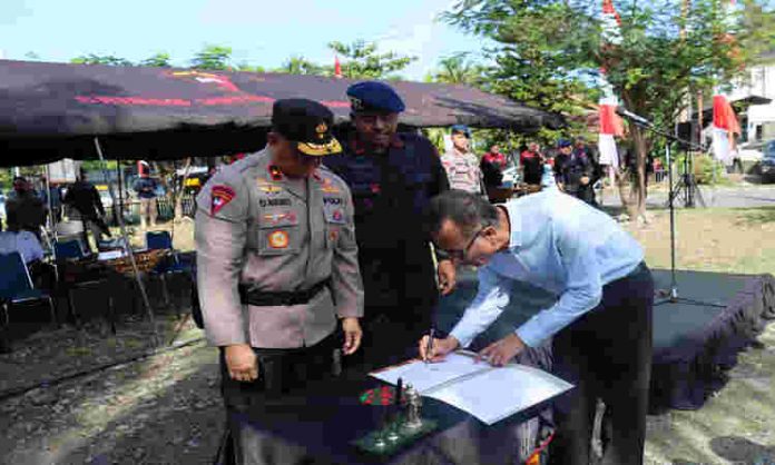 Wakapolda Sumbar Terima Hibah Tanah Pembagunan Markas Brimob di Kabupaten Pasaman Barat