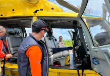 Rombongan Gubernur Kepri Terbang ke Serasan Menggunakan Helikopter BNPB