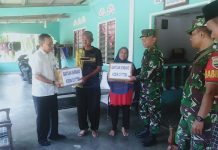 Peduli Korban Puting Beliung, Kodim 0317/Tbk Bantu Paket Sembako