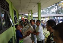 Paket Bansos Dari Korem 033 WP langsung Dirasakan Masyarakat Serasan