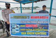 Cegah Cuaca Extrim Wilayah Hukum,Personel Polsek Belakang Padang Gencarkan Himbauan Tetap Waspada