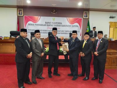 penyampaian pidato bupati natuna terhadap perda tahun anggaran 2023.