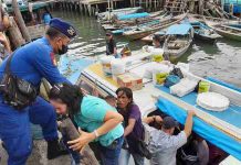 Satpolairud Polresta Tanjungpinang Lakukan Pembinaan Masyarakat Perairan, Ingatkan Protokol Kesehatan