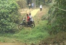 Setelah 3 Tahun, Jembatan Flying Fox di Rohul Riau Kembali Viral Maret 2023 Jembatan Flying Fox