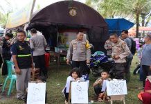 Pasca Gempa 7,3 Magnitudo, Kapolres Pasaman Barat Meninjau Pemukiman Warga di Pantai Sikabau