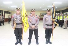 Upacara Kenaikan Pangkat dan Penghargaan Terbaik Maret 2023 ke Kapolsek Sekupang Batam Kapolsek Sekupang