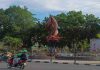 Perbaikan Tugu Selais Tiga Sepadan yang Sempat Tumbang Telah Rampung