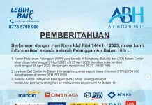 Info Air Batam Sehubungan Libur Lebaran Hari Raya Idul Fitri 1444 H Tahun 2023 Info Air Batam Sehubungan Libur Lebaran Hari Raya Idul Fitri 1444 H Tahun 2023