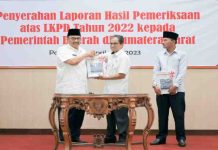 Bupati Pasaman Benny Utama Terima Penghargaan Opini WTP Dari BPK RI