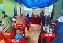 Puluhan Warga Antusias Ikuti Penyuluhan Kamtibmas di Kegiatan TMMD Kavling Seraya Sambau