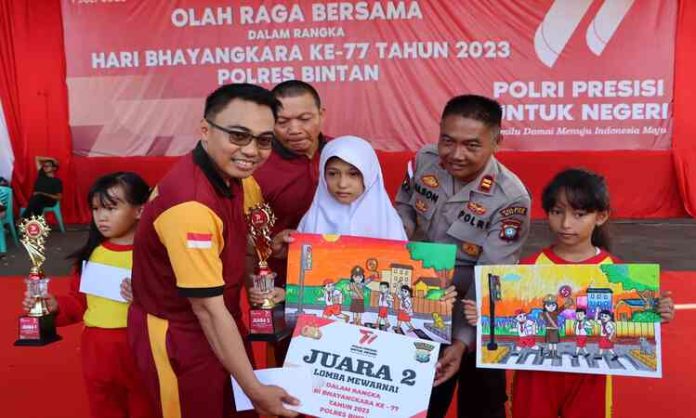 SDN 003 Bintan Timur Juara 1 Lomba Mewarnai Yang Digelar Polres Bintan