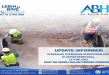 Kebocoran Pipa Induk di Depan Kepri Masih Dalam Pengerjaan