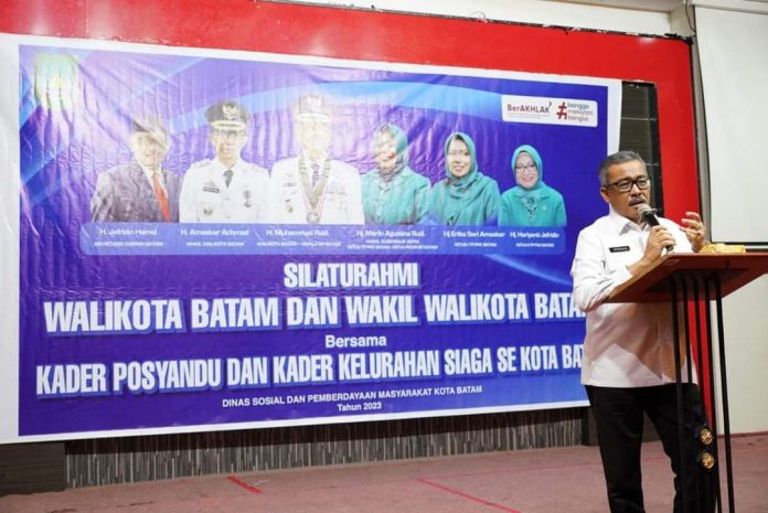 Sekda Jefridin Wakili Walikota Batam Silahturahmi ke Kader Posyandu dan Kader Keluarga Siaga di Golden Prawn