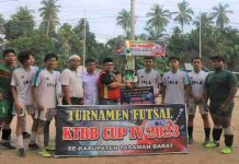 Wakil Ketua DPRD Pasbar Endra Yama Putra Dampingi Bupati Hamsuardi Tutup Turnamen Futsal KTBB