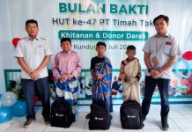 Bulan Bakti HUT ke-47 PT Timah, Khitan Yatim Piatu Jadi Berkah