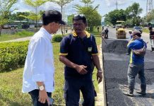 Amsakar Tinjau Perbaikan Jalan di Kawasan KBC