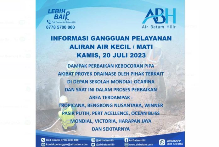 Info Perbaikan Kebocoran Pipa depan Sekolah Mondial Ocarina Info Perbaikan Kebocoran Pipa depan Sekolah Mondial Ocarina