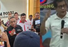 Relawan Jokowi Laporkan Rocky Gerung ke Bareskrim Polri relawan Jokowi dan Rocky Gerung 2