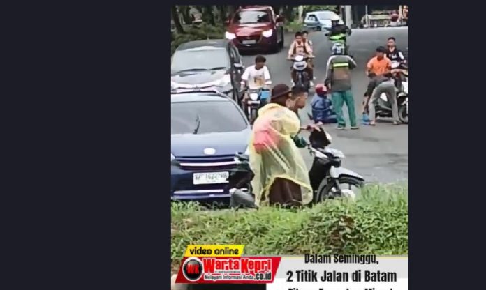 Jalan Minyak di Batam Tumpahan Minyak