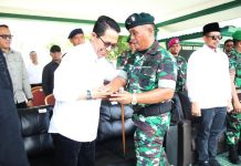 Inilah Pesan Wakil Walikota Amsakar ke Pejabat Komandan Yonif 136/ Tuah Sakti Yang Baru