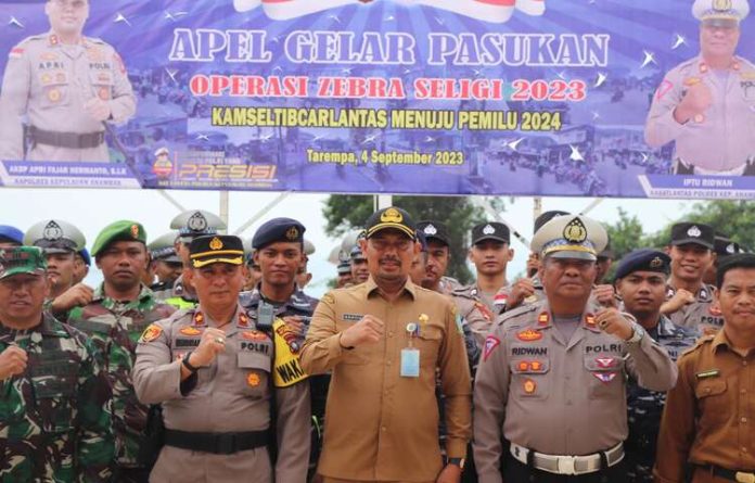 Dalam Rangka Operasi Zebra Seligi 2023, Polres Kepulauan Anambas Laksanakan Apel Gelar Pasukan