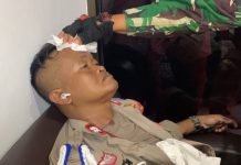 Polisi Slankers Batam “Joker” Korban Aksi Anarkis Demo di BP Batam Polisi Joker Slankers Batam