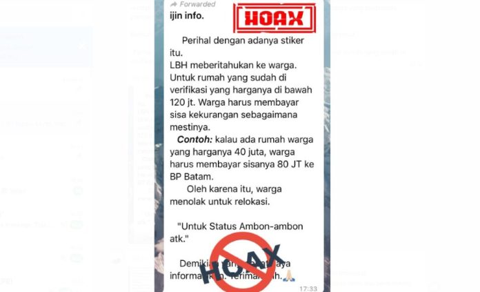 BP Batam: Bohong Minta Warga Bayar Selisih Harga Rumah