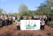 Polres Lingga Laksanakan Program Penanaman 10 Juta Pohon bersama Polri