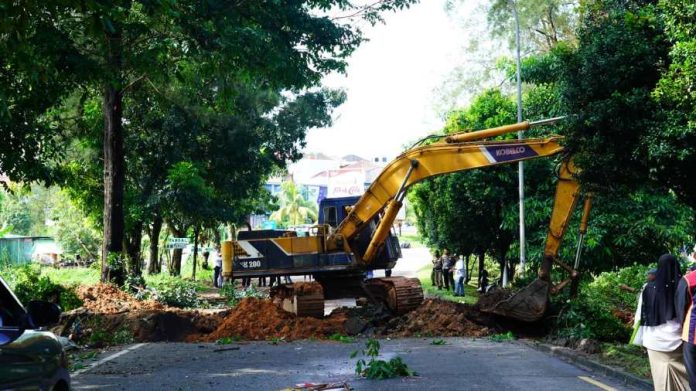 Penyebab Jalan Amblas arah Tiban Sekupang, Quick Response BP Batam Lakukan Penanganan